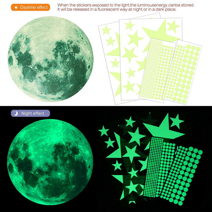 Luminous Stars & Moon Wall Stickers