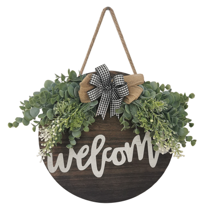 Front Door Welcome Wreaths Sign