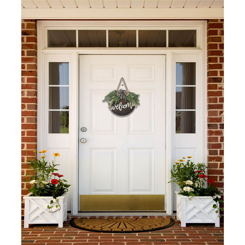 Front Door Welcome Wreaths Sign