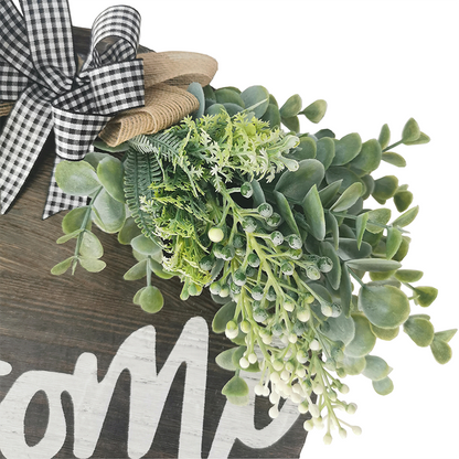 Front Door Welcome Wreaths Sign