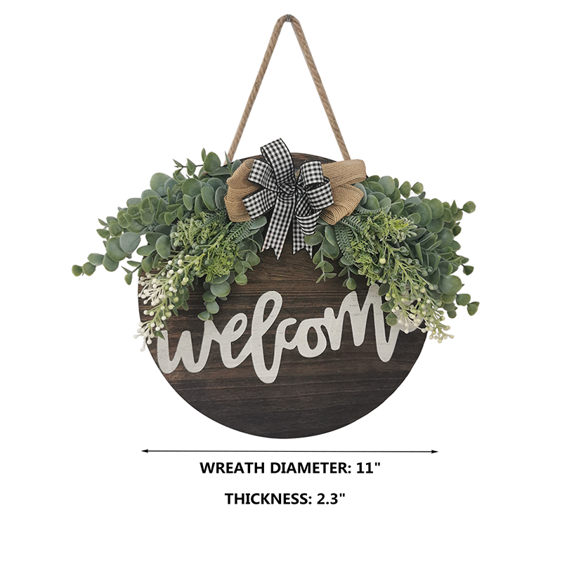 Front Door Welcome Wreaths Sign