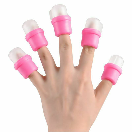 Nail Polish Remover Gel Removal Cap Tip Pink-20Pcs