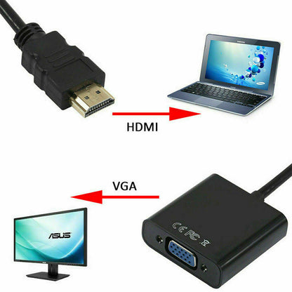 Hdmi Male To Vga Female 1080p Video Converter