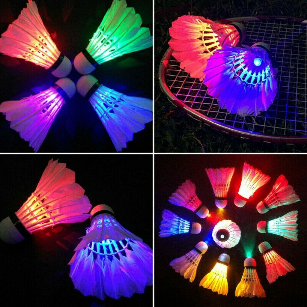 Colorful LED Luminous Shuttlecock Badminton Sports -8PCS