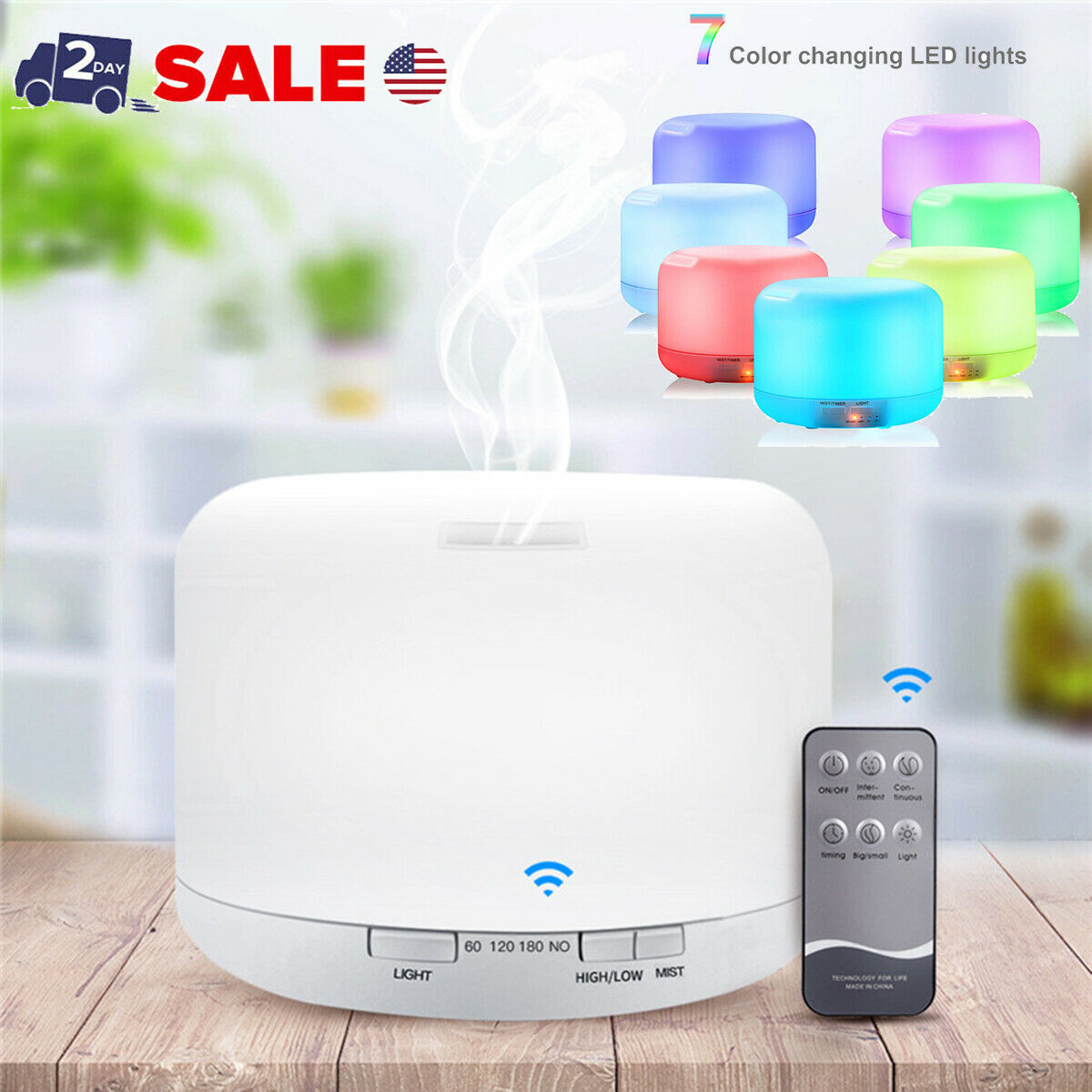 LED Ultrasonic Aroma Humidifier