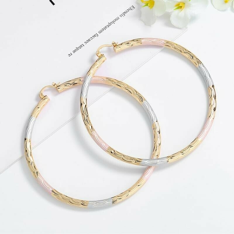 Multi colors Round hoop Earrings