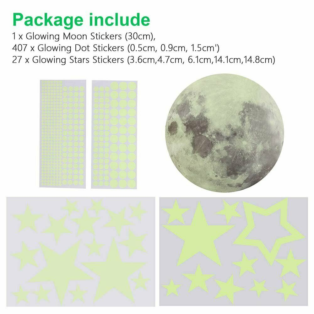 Luminous Stars & Moon Wall Stickers