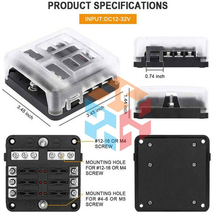 Fuse Box with LED Indicator