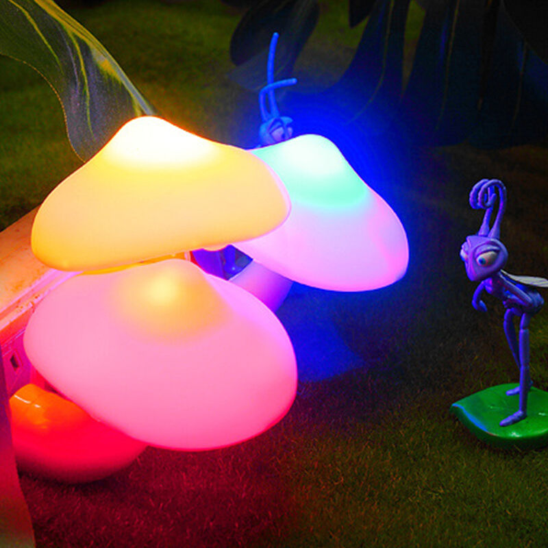 Colorful Mushroom LED Night Light Sensor