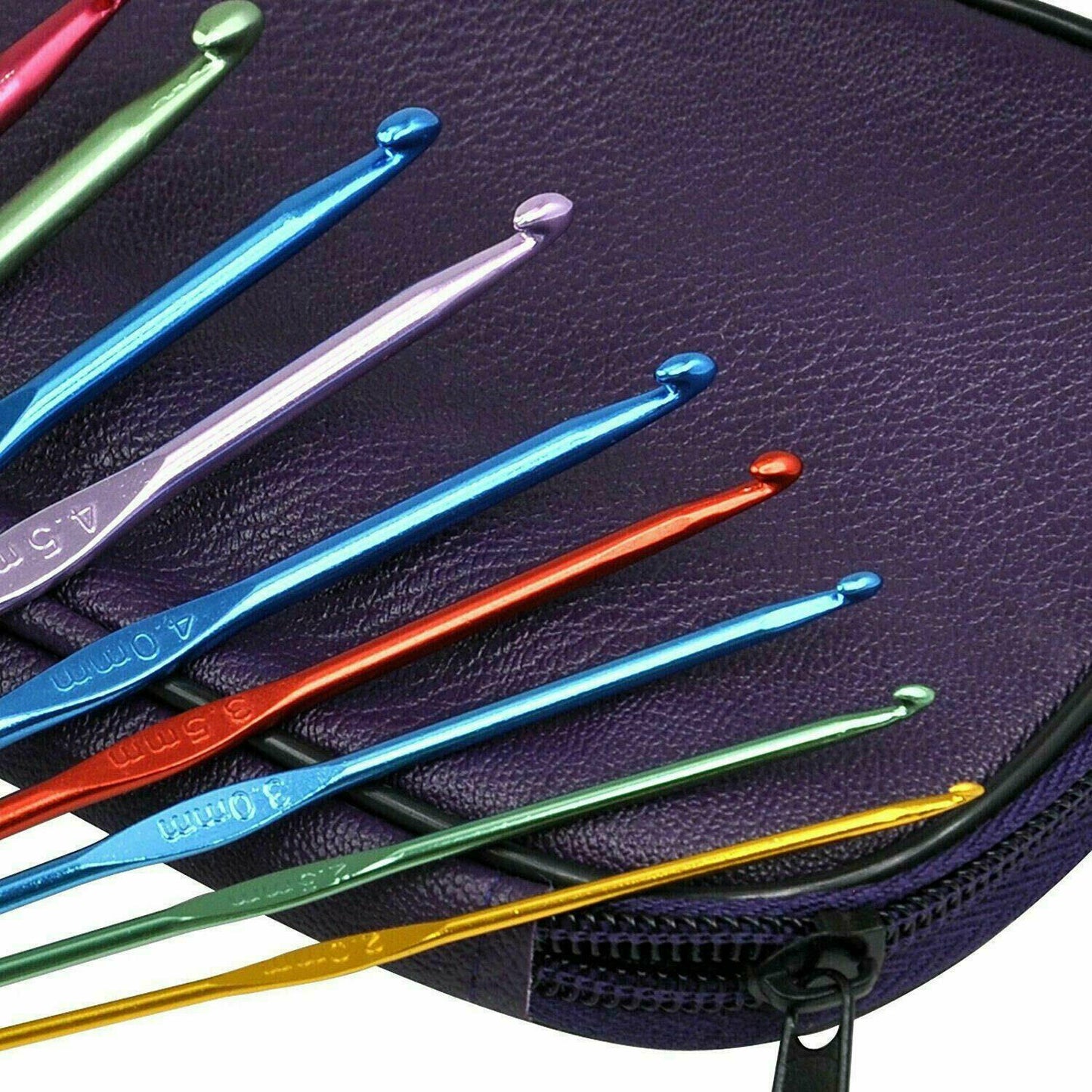 Aluminum Crochet Hooks Needles Knit 22pcs