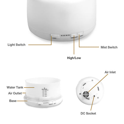 LED Ultrasonic Aroma Humidifier