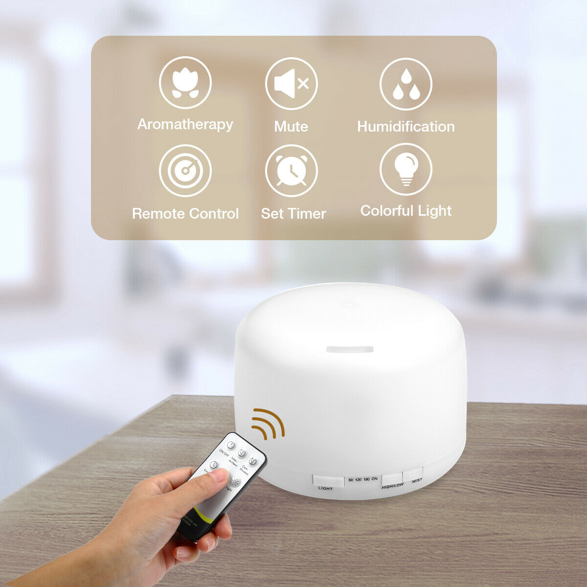 LED Ultrasonic Aroma Humidifier