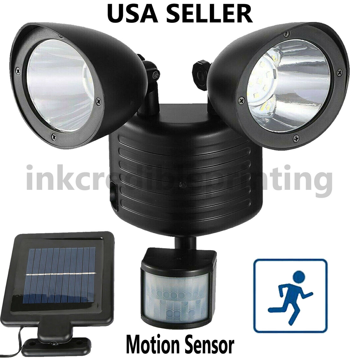 22 LED Dual Detector Solar Spot Light