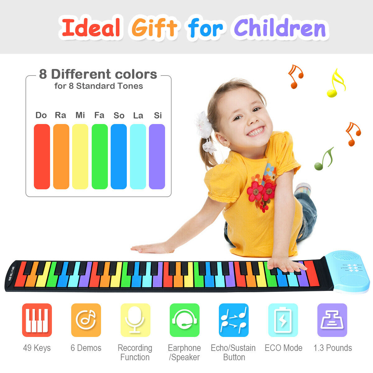 kids piano Keyboard w/ Built-in Speaker