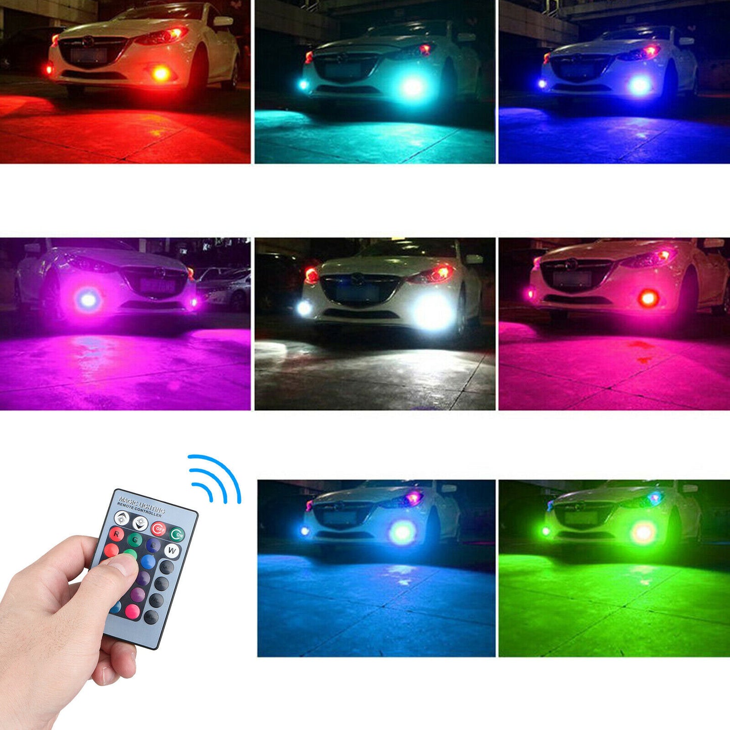 RGB LED 12SMD Car Headlight