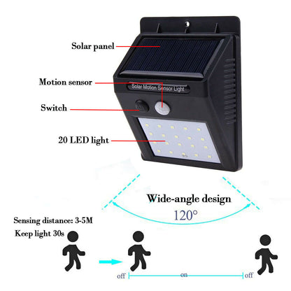 LED Solar Outdoor Wall Lights