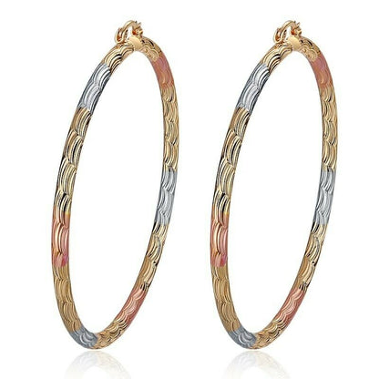 Multi colors Round hoop Earrings