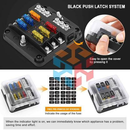 Fuse Box with LED Indicator