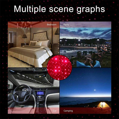 Car Interior Starry Sky Night Projector Lamp