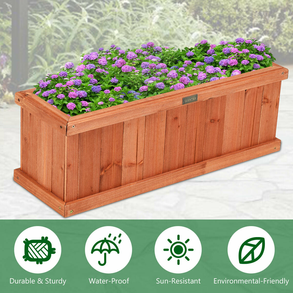 Wooden Flower Planter Box Rectangular-28 Inch