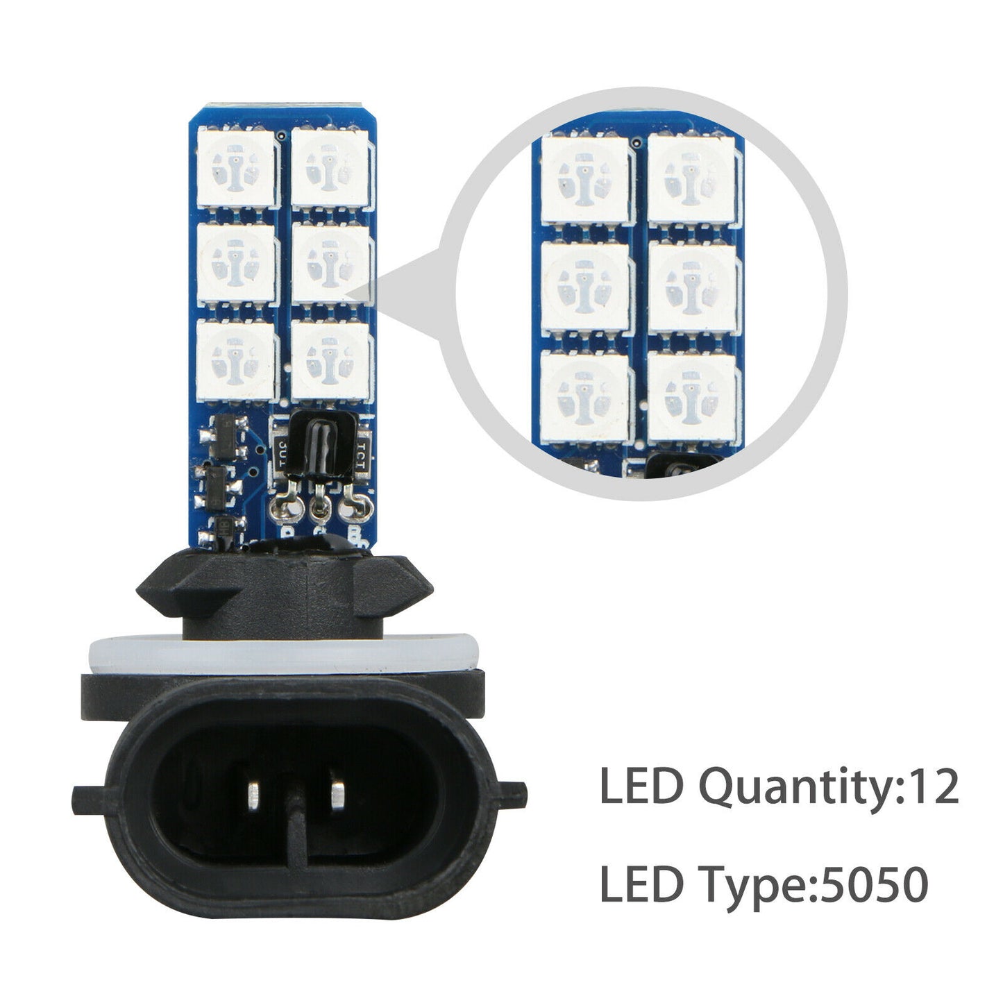 RGB LED 12SMD Car Headlight