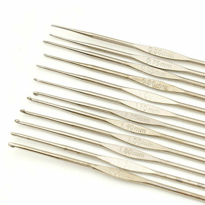 Aluminum Crochet Hooks Needles Knit 22pcs