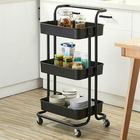 Heavy Duty ABS Rolling Utility Cart Storage (3Tier)