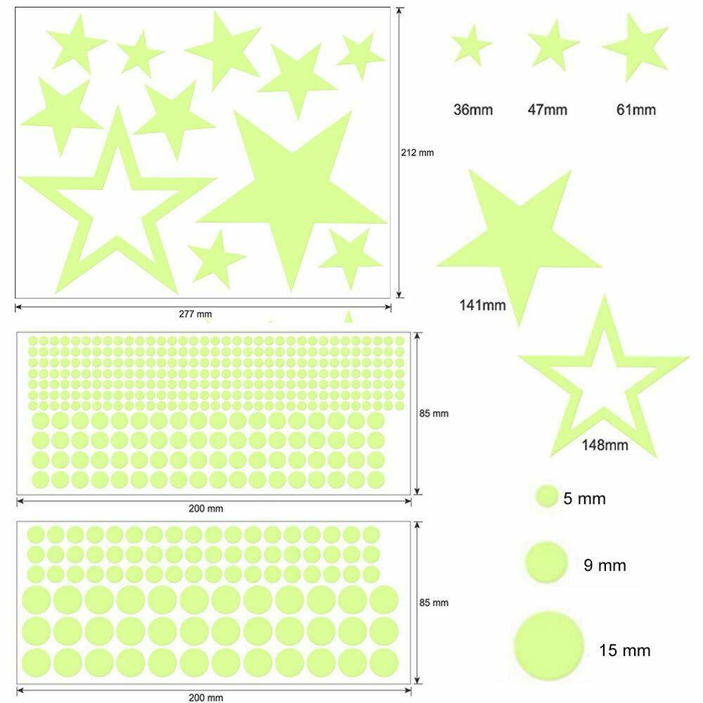 Luminous Stars & Moon Wall Stickers