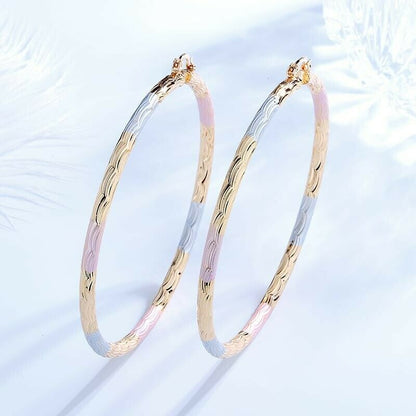 Multi colors Round hoop Earrings