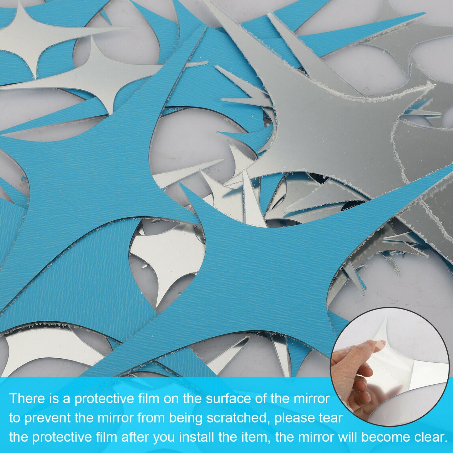 Removable 3D Mirror Star Wall Sticker