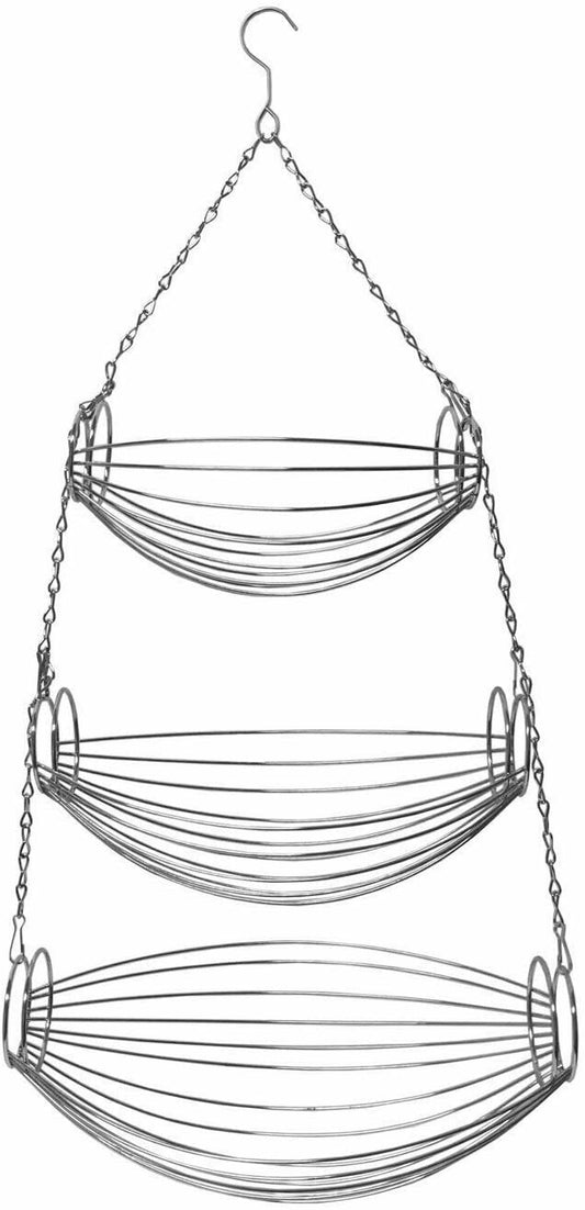 Fruit Basket 3 Tier Hanging Oval