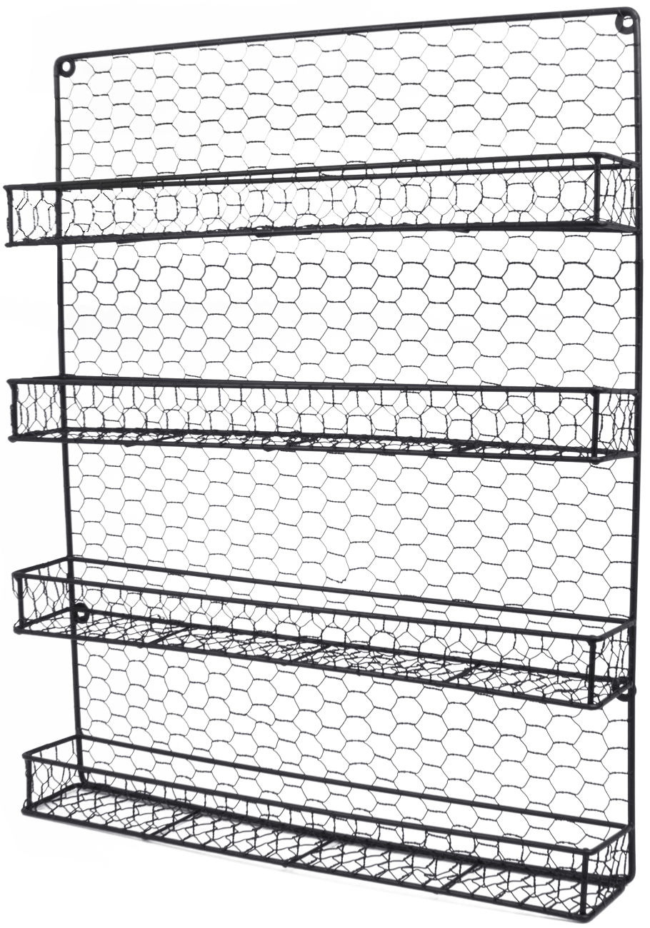 Spice Rack Organizer 4 Tier Holder, Wall Mounted