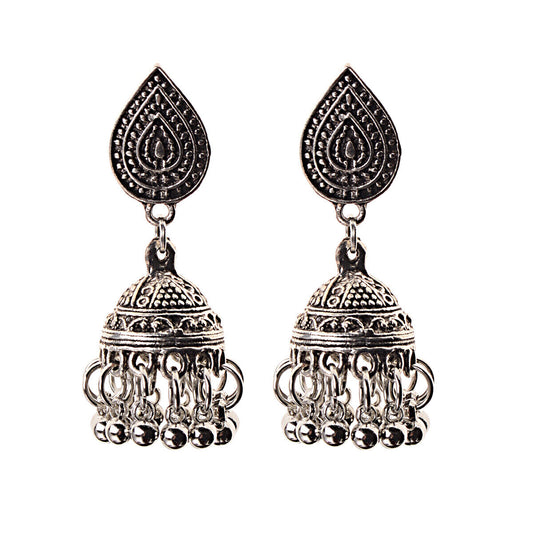 Vintage Sliver Indian Jhumka