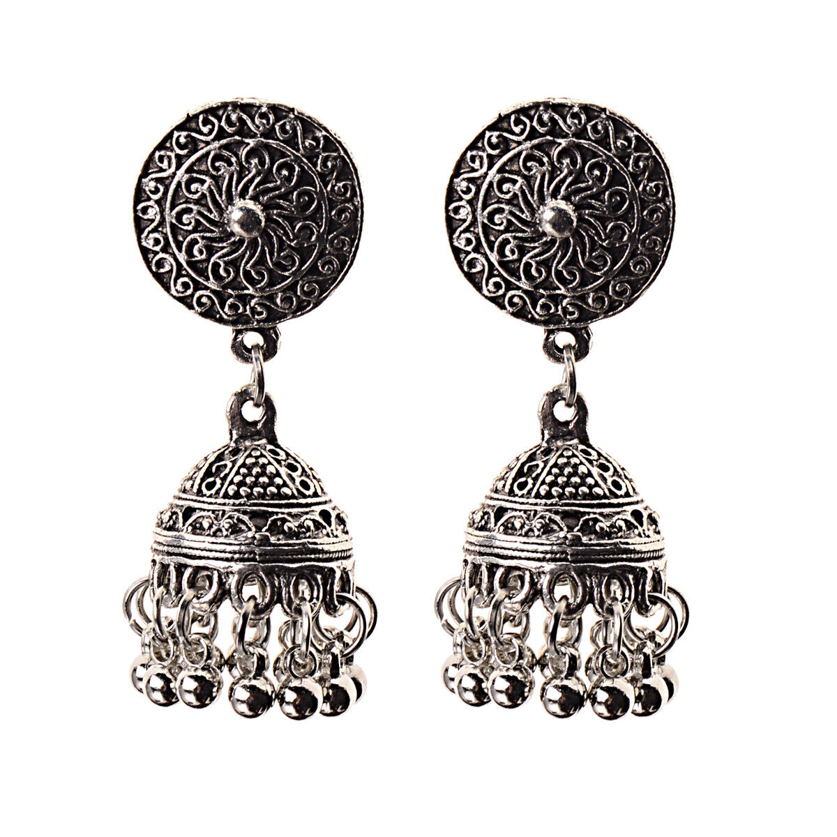 Vintage Sliver Indian Jhumka