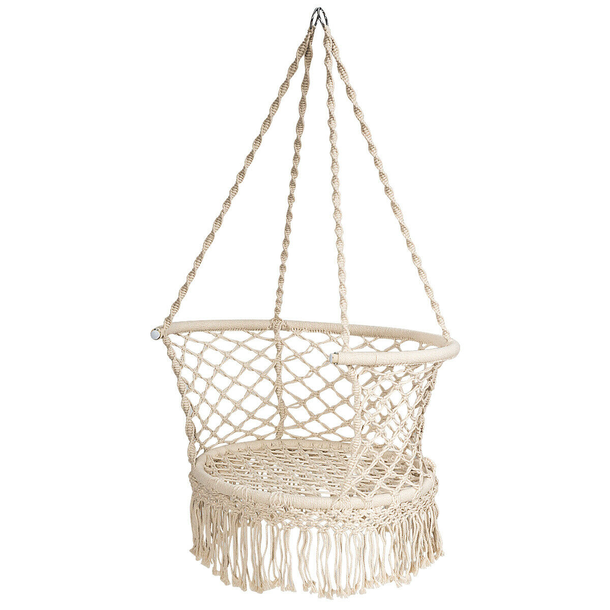 Hanging Hammock Chair Macrame Swing Hand Woven