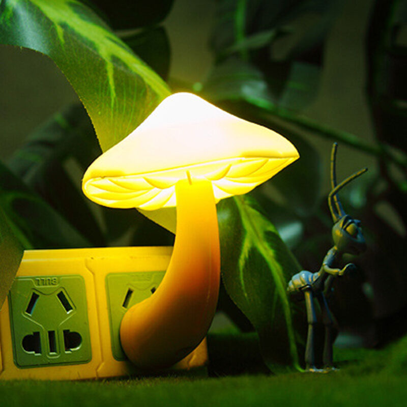 Colorful Mushroom LED Night Light Sensor