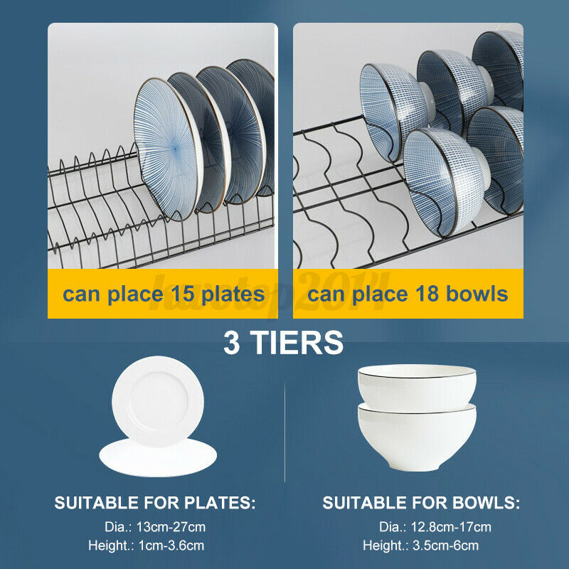 Stainless Steel Rack Storage Drainer Holder Shelf (3 Tier)