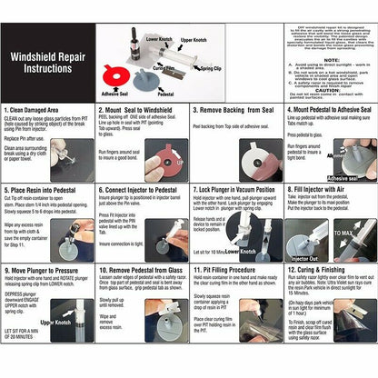 Windshield Repair Tool Kit