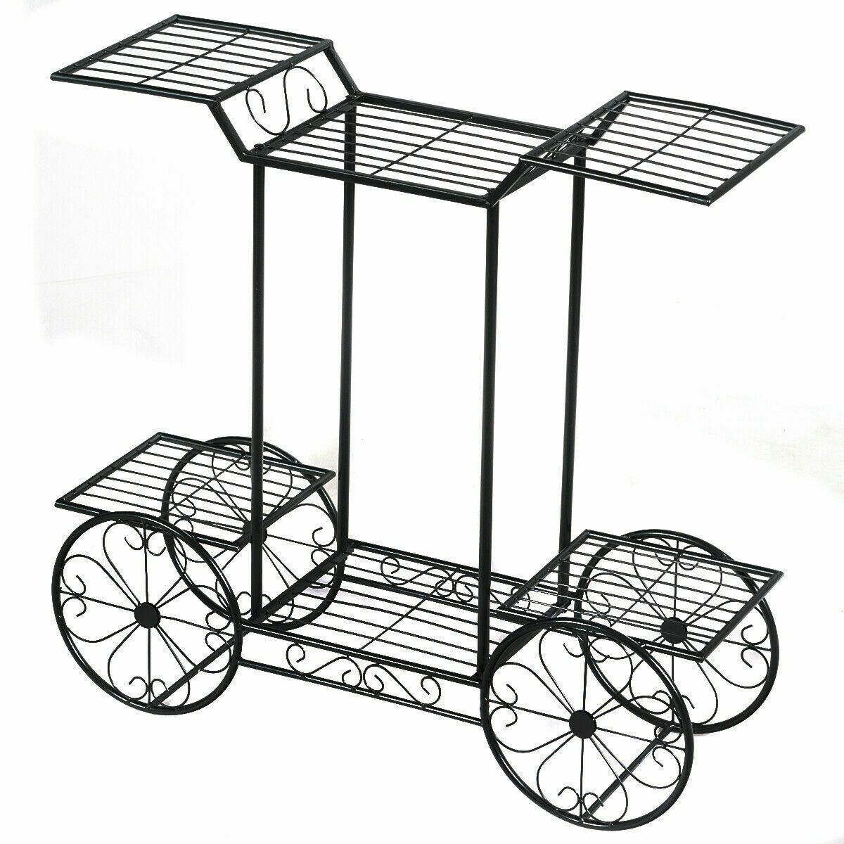 Garden Cart Stand Flower Rack Display