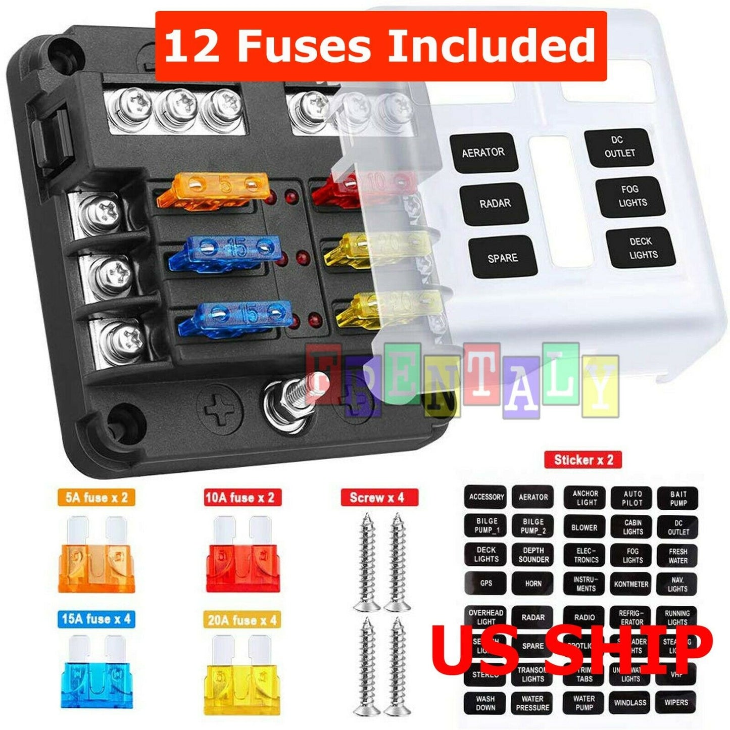 Fuse Box with LED Indicator