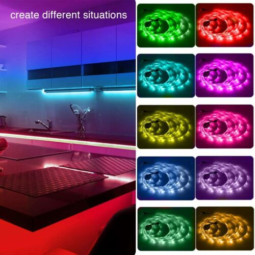 Led light strip 100ft 50ft 5050 RGB Bluetooth Color Change Remote for Rooms Bar