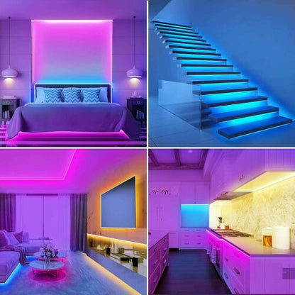 Led light strip 100ft 50ft 5050 RGB Bluetooth Color Change Remote for Rooms Bar