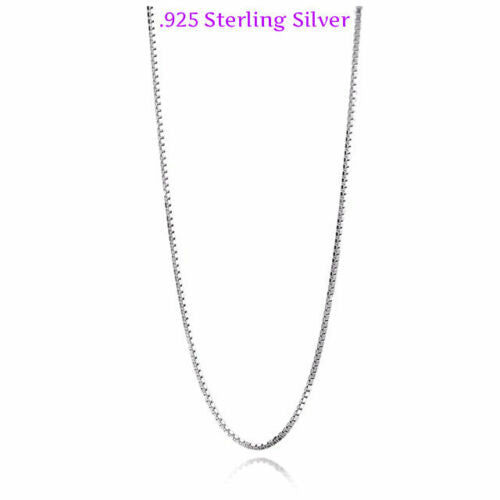 Necklaced 18" 925 Sterling Silver box chain