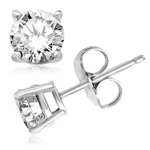 Sterling Silver Stud Earrings 2PC CZ Earrings Set