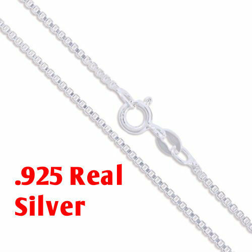 Necklaced 18" 925 Sterling Silver box chain