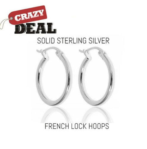 French Lock Hoop Earrings