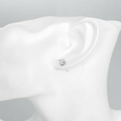 Sterling Silver Stud Earrings 2PC CZ Earrings Set