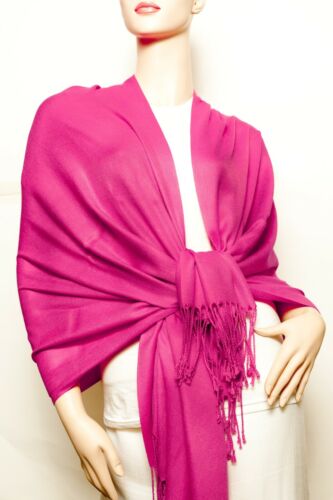 Soft Silky Solid Colors Pashmina Shawl