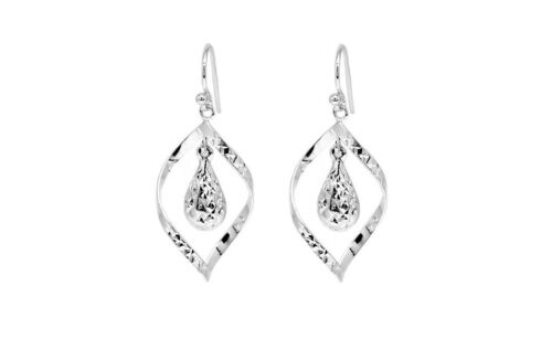 Italian 925 Solid Sterling Hook Earrings