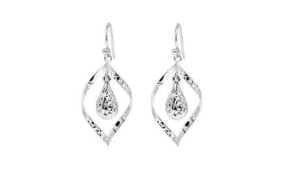 Italian 925 Solid Sterling Hook Earrings